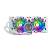 Cooler Master MasterLiquid ML240 Illusion White Edition Universal Socket 240mm PWM 1800RPM Addressable Gen 2 RGB LED AiO Liquid CPU Cooler with Wired ARGB Controller