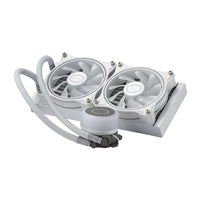 Cooler Master MasterLiquid ML240 Illusion White Edition Universal Socket 240mm PWM 1800RPM Addressable Gen 2 RGB LED AiO Liquid CPU Cooler with Wired ARGB Controller