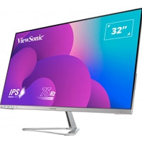 Viewsonic VX3276-MHD-3 32-Inch Full HD, Frameless IPS Monitor, 1080p, 1920 x 1080 Resolution, 75Hz, HDMI, VGA, DisplayPort, Speakers