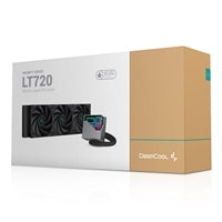 DeepCool LT720 AiO Liquid CPU Cooler, Universal Socket, 360mm Radiator, PWM 2250RPM FK120 Performance Black Fans, Addressable RGB LED Lighting Infinity Mirror Pump Head