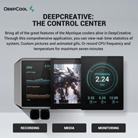 DeepCool Mystique 240 CPU Cooler, Personalized Cooling with 2.8" TFT LCD Screen and Enhanced Pump Performance, 5 year warranty