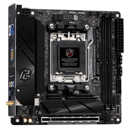 Asrock B650I LIGHTNING WIFI, AMD B650, AM5, Mini ITX, 2 DDR5, HDMI, Wi-Fi 6E, 2.5G LAN, 2x M.2