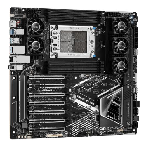 Asrock WRX90 WS EVO, Workstation, AMD WRX90, sTR5, EEB, 8 DDR5 ECC, Dual 10G LAN, SlimSAS, MCIO, 7x PCIe5 x16, 2x M.2