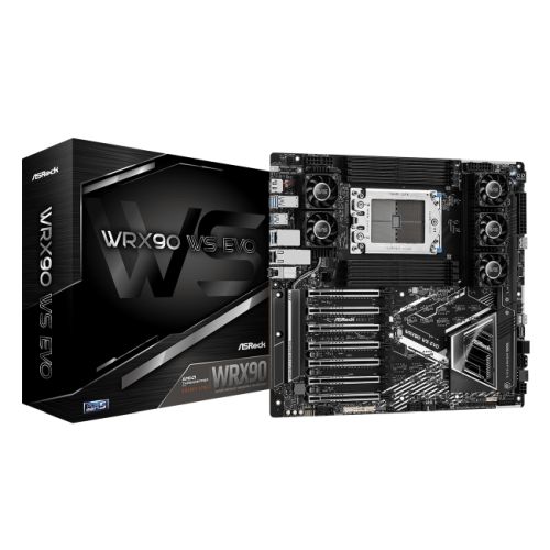 Asrock WRX90 WS EVO, Workstation, AMD WRX90, sTR5, EEB, 8 DDR5 ECC, Dual 10G LAN, SlimSAS, MCIO, 7x PCIe5 x16, 2x M.2