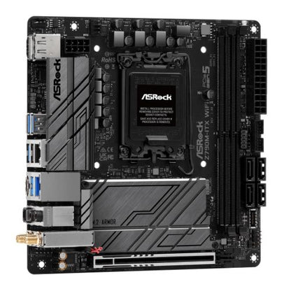 Asrock Z790M-ITX WIFI, Intel Z790, 1700, Mini ITX, 2 DDR5, HDMI, DP, eDP, Wi-Fi 6E, 2.5G & GB LAN, PCIe5, 2x M.2