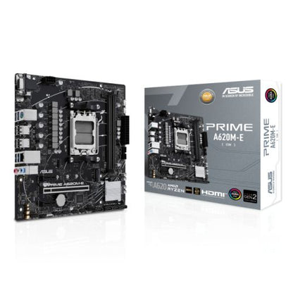 Asus PRIME A620M-E-CSM - Corporate Stable Model, AMD A620, AM5, Micro ATX, 2 DDR5, VGA, HDMI, DP, GB LAN, PCIe4, 1x M.2