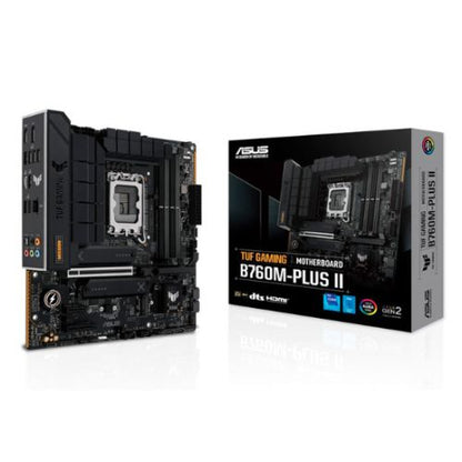 Asus TUF GAMING B760M-PLUS II, Intel B760, 1700, Micro ATX, 4 DDR5, HDMI, DP, 2.5G LAN, PCIe5, 3x M.2