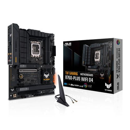 Asus TUF GAMING B760-PLUS WIFI D4, Intel B760, 1700, ATX, 4 DDR4, HDMI, DP, Wi-Fi 6, 2.5G LAN, PCIe5, 3x M.2, RGB