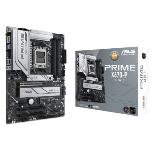 Asus PRIME X670-P-CSM - Corporate Stable Model, AMD X670, AM5, ATX, 4 DDR5, HDMI, DP, 2.5G LAN, PCIe4, 3x M.2