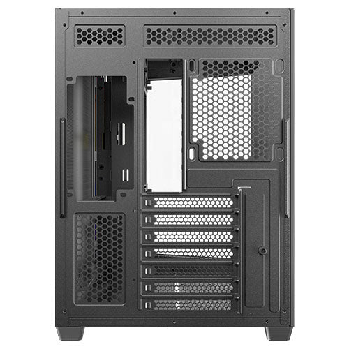 Antec C5 Dual Chamber Gaming Case w/ Glass Side & Front, ATX, No Fans, ARGB Strip, USB-C, Asus BTF Compatible, Black