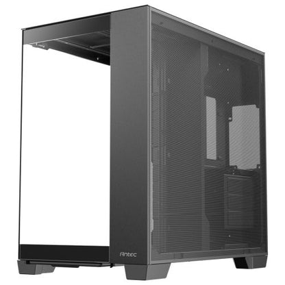 Antec C8 Gaming Case w/ Glass Side & Front, E-ATX, Dual Chamber, Mesh Panels, USB-C, Black