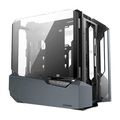 Antec Cannon Open Frame Aluminium/Glass Gaming Case, E-ATX, Dual Liquid Cooling, Front/Side GPU Mounts, USB-C