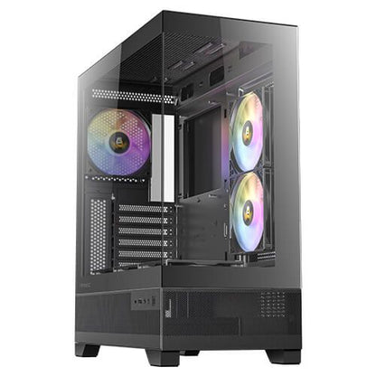 Antec CX700 RGB Elite Gaming Case w/ Glass Side & Front, ATX, 6x RGB Fans, LED Button, USB-C, Black