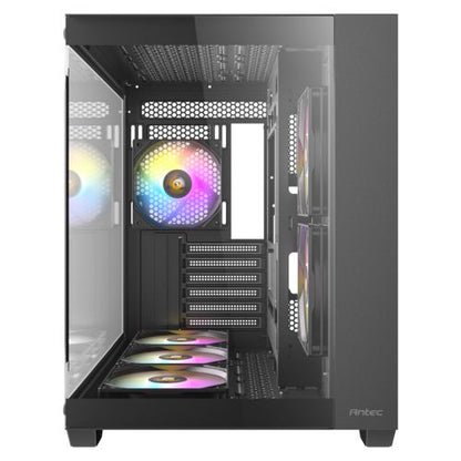 Antec CX800 RGB Elite Dual Chamber Gaming Case w/ Glass Side & Front, ATX, 6x RGB Fans, LED Button, Asus BTF Compatible, Black