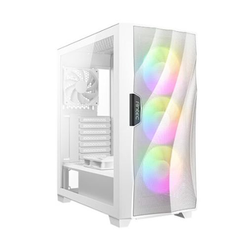 Antec DF700 FLUX RGB Gaming Case w/ Glass Window, ATX, 5 x Fans (3 Front ARGB), Advanced Ventilation, White