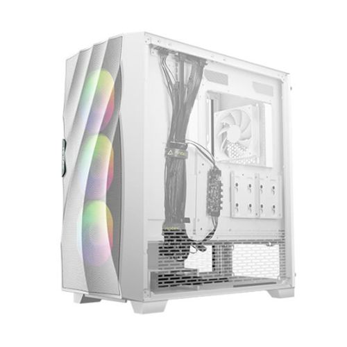 Antec DF700 FLUX RGB Gaming Case w/ Glass Window, ATX, 5 x Fans (3 Front ARGB), Advanced Ventilation, White