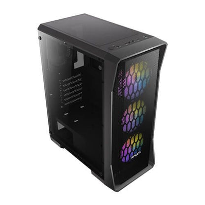 Antec NX360 Gaming Case w/ Glass Window, ATX, 4 Fans (3 Front ARGB), LED Control Button, Mesh Front