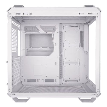 Asus TUF Gaming GT502 Case w/ Front & Side Glass Window, ATX, Dual Chamber, Modular Design, LED Control Button, USB-C, Carry Handles, White