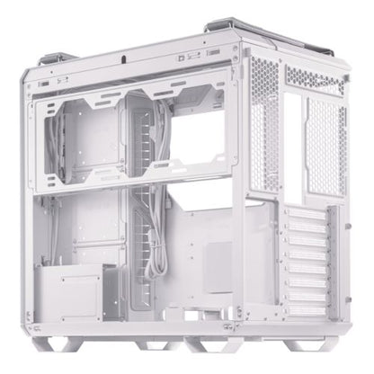 Asus TUF Gaming GT502 Case w/ Front & Side Glass Window, ATX, Dual Chamber, Modular Design, LED Control Button, USB-C, Carry Handles, White