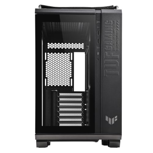 Asus TUF Gaming GT502 Case w/ Front & Side Glass Window, ATX, Dual Chamber, Modular Design, LED Control Button, USB-C, Carry Handles, Black