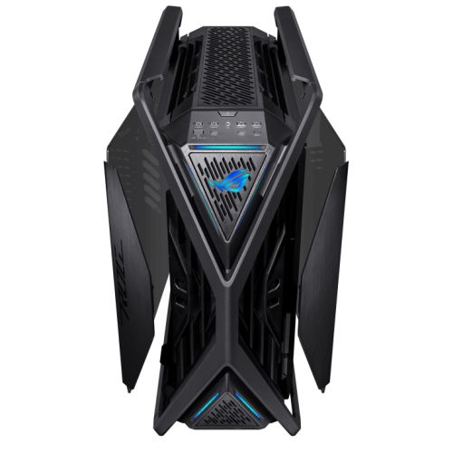 Asus ROG Hyperion GR701 BTF Gaming Case w/ Glass Windows, E-ATX, 4 Fans, Dual 420mm Radiator Support, USB-C (60W FC), Fan Hub & Lighting Panel, Advanced BTF Design, Black