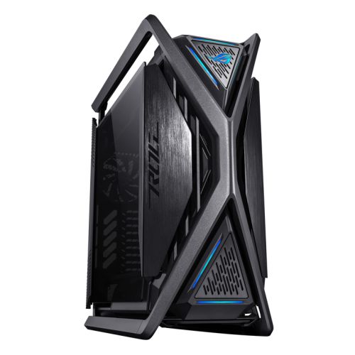 Asus ROG Hyperion GR701 Gaming Case w/ Glass Windows, E-ATX, 4x 14cm Fans, Dual 420mm Radiator Support, USB-C (60W FC), Fan Hub & Lighting Panel, Black