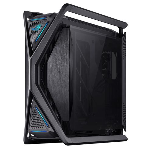 Asus ROG Hyperion GR701 Gaming Case w/ Glass Windows, E-ATX, 4x 14cm Fans, Dual 420mm Radiator Support, USB-C (60W FC), Fan Hub & Lighting Panel, Black