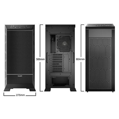 Be Quiet! Dark Base Pro 901 Gaming Case w/ Glass Window, E-ATX, ARGB   Strip, 3 Fans, Changeable Top & Front, QI Charger, Touch-Sensitive I/O, Black