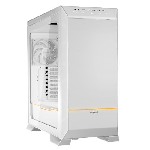 Be Quiet! Dark Base Pro 901 Gaming Case w/ Glass Window, E-ATX, ARGB   Strip, 3 Fans, Changeable Top & Front, QI Charger, Touch-Sensitive I/O, White