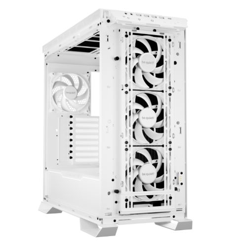 Be Quiet! Dark Base Pro 901 Gaming Case w/ Glass Window, E-ATX, ARGB   Strip, 3 Fans, Changeable Top & Front, QI Charger, Touch-Sensitive I/O, White