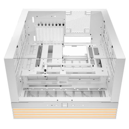 Be Quiet! Light Base 900 DX ARGB Gaming Case w/ Glass Front & Side, E-ATX, Invertible, 3M ARGB Strip & Controller, USB-C, Asus BTF Compatible, White