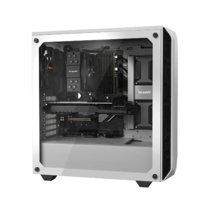 Be Quiet! Pure Base 500 Gaming Case w/ Window, ATX, 2 x Pure Wings 2 Fans, PSU Shroud, White