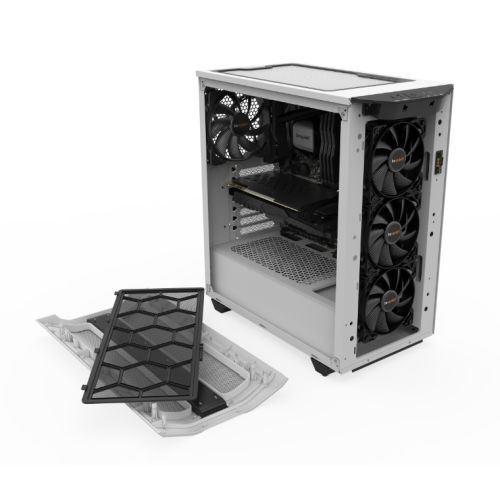 Be Quiet! Pure Base 500DX Gaming Case w/ Glass Window, ATX, 3 x Pure Wings 2 Fans, ARGB Front Lighting, USB-C, White