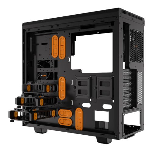 Be Quiet! Pure Base 600 Gaming Case w/ Window, ATX, 2 x Pure Wings 2 Fans, Orange Trim