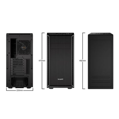 Be Quiet! Pure Base 600 Gaming Case, ATX, 2 x Pure Wings 2 Fans, Silver Trim