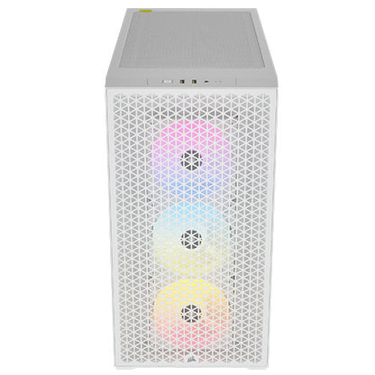 Corsair 3000D RGB Airflow Gaming Case w/ Glass Window, ATX, 3x AR120 RGB Fans, GPU Cooling, 4-Slot GPU Support, High-Airflow Front, White