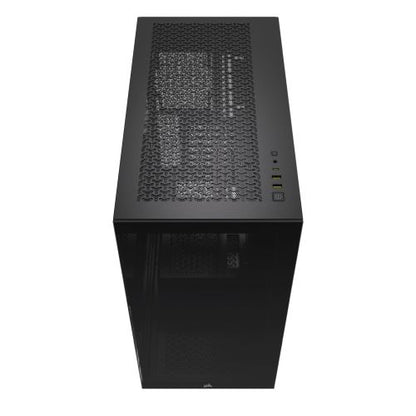 Corsair 3500X Gaming Case w/ Glass Side & Front, E-ATX, No Fans, USB-C, Asus BTF Compatible, Black