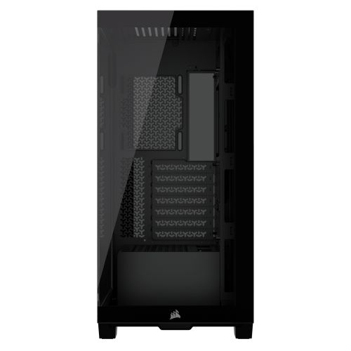 Corsair 3500X Gaming Case w/ Glass Side & Front, E-ATX, No Fans, USB-C, Asus BTF Compatible, Black