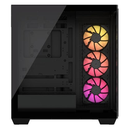 Corsair iCUE LINK 3500X RGB Gaming Case w/ Glass Side & Front, E-ATX, 3x RGB Fans & iCUE LINK Hub, USB-C, Asus BTF Compatible, Black