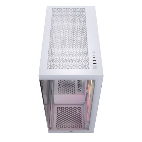 Corsair iCUE LINK 3500X RGB Gaming Case w/ Glass Side & Front, E-ATX, 3x RGB Fans & iCUE LINK Hub, USB-C, Asus BTF Compatible, White