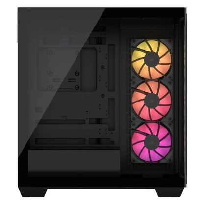 Corsair 3500X ARGB Gaming Case w/ Glass Side & Front, E-ATX, 3x ARGB Fans, USB-C, Asus BTF Compatible, Black