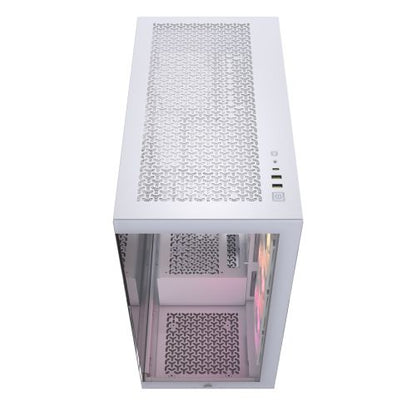 Corsair 3500X ARGB Gaming Case w/ Glass Side & Front, E-ATX, 3x ARGB Fans, USB-C, Asus BTF Compatible, White