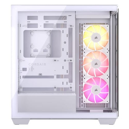 Corsair 3500X ARGB Gaming Case w/ Glass Side & Front, E-ATX, 3x ARGB Fans, USB-C, Asus BTF Compatible, White