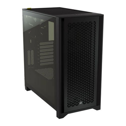 Corsair 4000D Airflow Gaming Case w/ Tempered Glass Window, E-ATX, 2 x AirGuide Fans, High-Airflow Front Panel, USB-C, Black