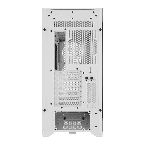 Corsair 5000D CORE Airflow Gaming Case w/ Glass Window, E-ATX, No Fans, High-Airflow Front Panel, USB-C, White