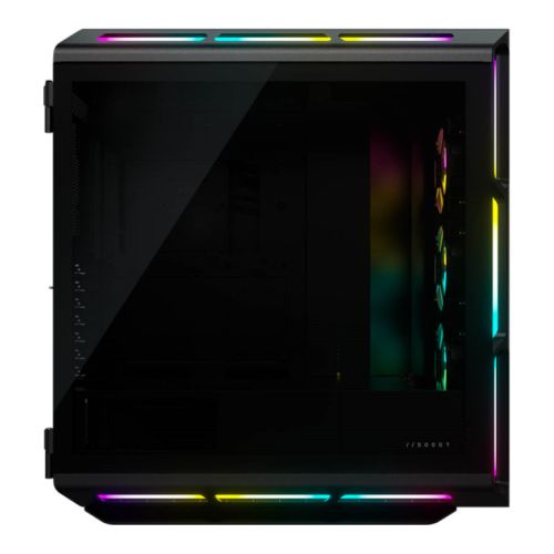 Corsair iCUE 5000T RGB Gaming Case w/ Glass Window, E-ATX, Multiple RGB Strips, 3 RGB Fans, iCUE Commander CORE XT included, USB-C, Black