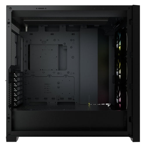 Corsair iCUE 5000X RGB Gaming Case w/ 4x Tempered Glass Panels, E-ATX, 3 x AirGuide RGB Fans, Lighting Node CORE included, USB-C, Black