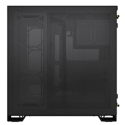 Corsair 6500X Dual Chamber Gaming Case w/ Glass Side & Front, ATX, Mesh Panels, USB-C, Asus BTF Compatible, Black