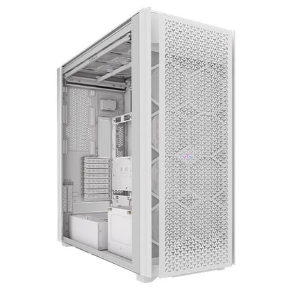 Corsair iCUE LINK 9000D RGB Airflow Gaming Case w/ Glass Side, E-ATX, Dual System, Up to 18 Fans, InfiniRail Fan Mounting, iCUE LINK Hub, USB-C,  Asus BTF Compatible, White