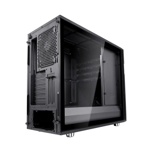 Fractal Design Define R6 (Black TG) Gaming Case w/ Clear Glass Window, E-ATX, Modular Design, 3 Fans, Fan Hub, Sound Dampening